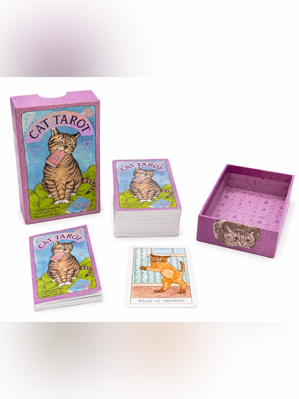 Cat Tarot Deck 78 Cards & Guidebook Megan Lynn Kott Complete Box Set